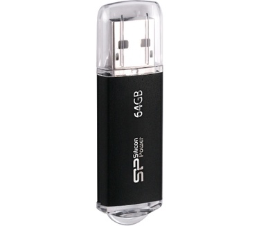 Silicon Power 4GB USB Flash Disk Drive 2.0, Ultima II i-Series Zwart 4GB Zwart