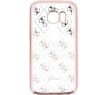 Guess 4G Folio TPU Back Cover voor Samsung Galaxy S7 - Roségoud Rosé Goud