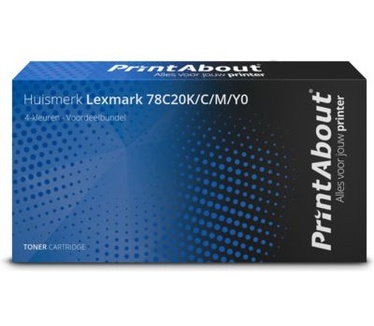 PrintAbout Huismerk Lexmark 78C20K/C/M/Y0 Toner 4-kleuren Voordeelbundel