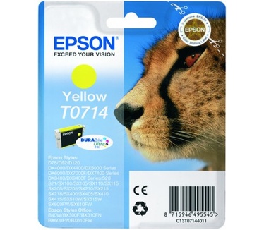 Epson Singlepack Yellow T0714 DURABrite Ultra Ink