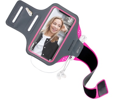 Mobiparts Comfort Fit Sport Armband Apple iPhone XR Neon Pink