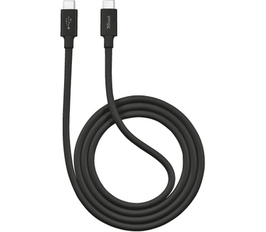 Trust 1m, 2xUSB2.0-C Zwart