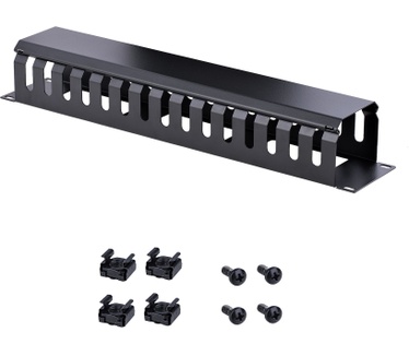 Startech.com 2U Horizontale Kabelgoot met Deksel voor 19" Server Rack - Vingergoot Kabelmanagement Paneel met Open Sleuven - Raceway Panel