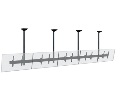 Hagor comPROnents® Menuboard plafondbevestiging voor 5 beeldschermen 46-65" landscape| max. VESA 600x400