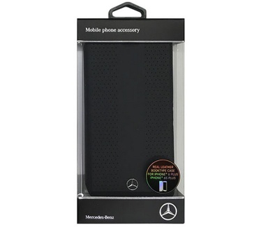 Mercedes-Benz Leather Book Case - Apple iPhone 6/6S Plus - Zwart Zwart