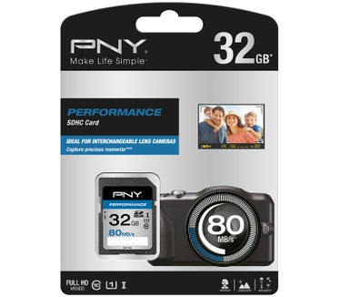PNY Performance SDHC 32GB Class 10 UHS-1 U1