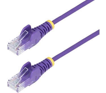 Startech.com 1m Dunne CAT6 Ethernet Kabel, Paars, Snagless, 100W PoE, UTP, LSZH, 28AWG Pure Koperdraad, Slim RJ45 Netwerk Patchkabel met Trekontlasting, Fluke Getest