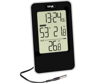 TFA-Dostmann Thermo- en hygrometer Zwart