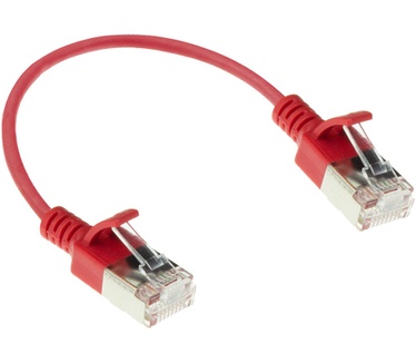 ACT DC7552 CAT6A U/FTP Slimline Patchkabel 0.25 Rood