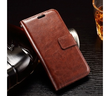 Kees Lederlook Portemonnee Hoesje Sony Xperia Z4 Compact - Bruin