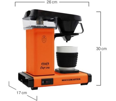 Moccamaster Moccamaster KBG Select, koffiezetapparaat, filterkoffiezetapparaat, koffiemok, oranje, 0,3 l