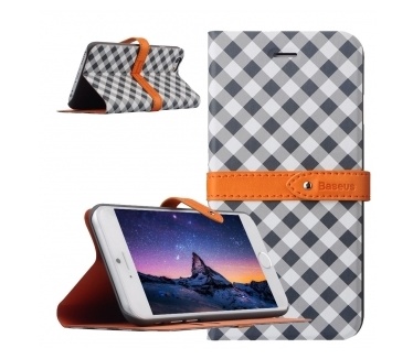 Baseus Baseus Classic Wallet Case met stand Apple iPhone 6 (Grid Grey)