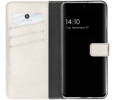Selencia Echt Lederen Bookcase Samsung Galaxy A32 (5G) - Lichtgrijs