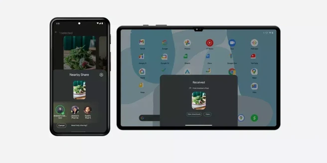 Nearby Share op Google Android