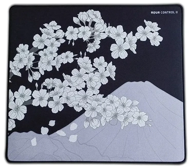 X-RayPad Aqua Control II Sakura Night XL - Muismat Maat: XL - 450 x 400 x 4mm - Zwart, Wit