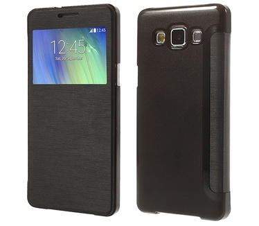 Merkloos Samsung Galaxy A5 View Window Hoesje Zwart