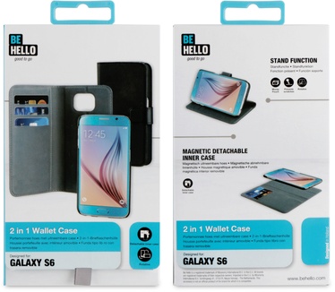 BeHello Samsung Galaxy S6 2-in-1 Wallet Case Black