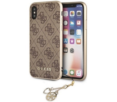 Guess 4G Charms Hard Case voor Apple iPhone X (5,8'') - Bruin  Bruin