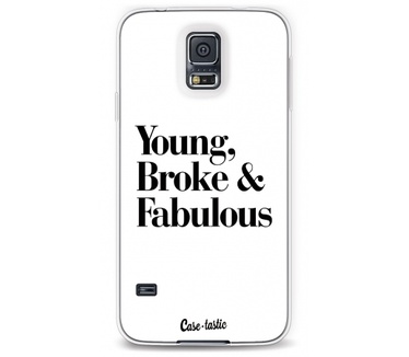 Casetastic Softcover Samsung Galaxy S5 - Young Broke and Fabulous White