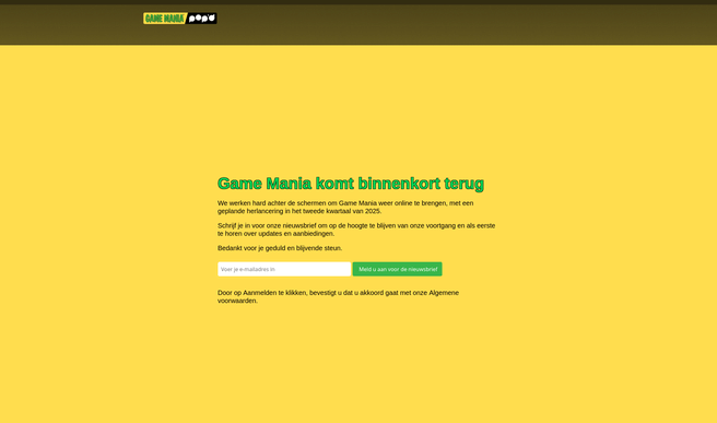 Game Mania doorstrart