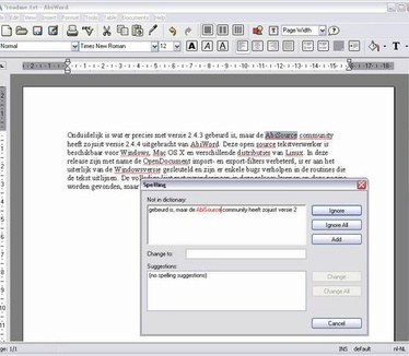 AbiWord 2.4.4 screenshot (resized)