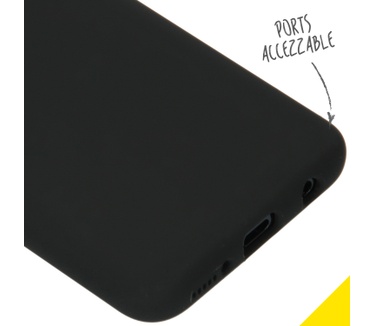 Accezz Liquid Silicone Backcover Samsung Galaxy A40 - Zwart