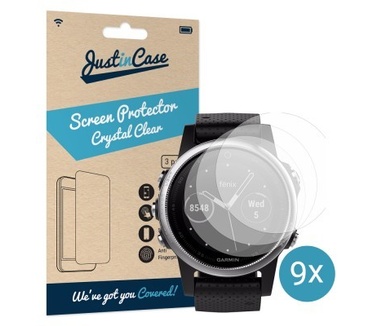Just in Case Garmin Fenix 5S Screenprotector - 9 stuks - Crystal Clear