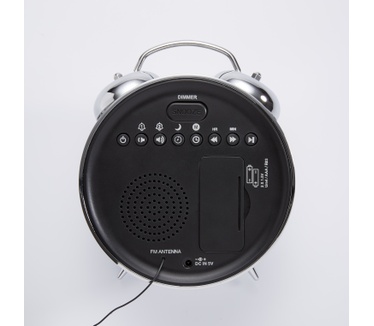 Bigben Interactive Retro wekker met 2 wektijden - zilver