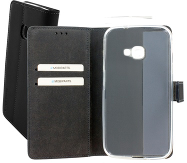 Mobiparts Premium Wallet TPU Case Samsung Galaxy Xcover 4 Black