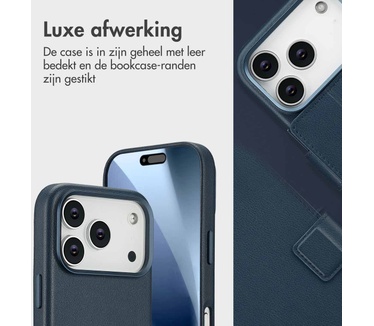 Accezz Leather Bookcase 2-in-1 met MagSafe