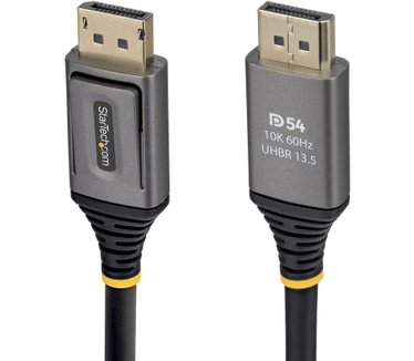 Startech.com 50cm DisplayPort 2.1 Kabel, VESA Gecertificeerde DP54 DisplayPort Kabel, Ongecomprimeerde 8K 60Hz, 8K 144Hz/4K 240Hz met DSC 1.2a, DP 2.1 Kabel