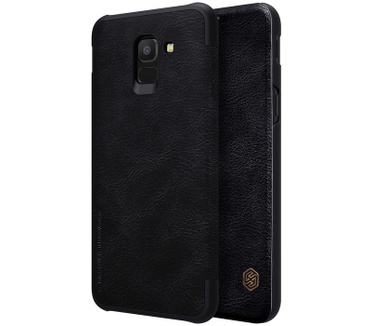 Nillkin Qin PU Leather Book Case Samsung Galaxy J6 (2018) - Zwart  Zwart