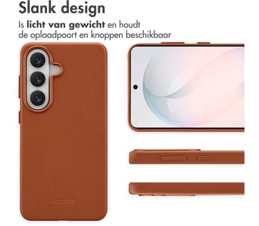 Accezz MagSafe Leather Backcover Samsung Galaxy S26 - Sienna Brown