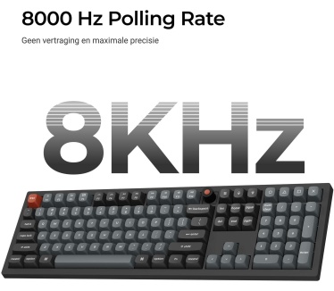 Keychron V6 8K bedraad toetsenbord brown switch zwart