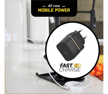 Otterbox EU Wall Charger 20W - 1X USB-C 20W USB-PD, zwart