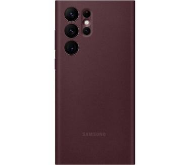 Samsung Smart Clear View Hoesje - Galaxy S22 Ultra - Burgundy Rood