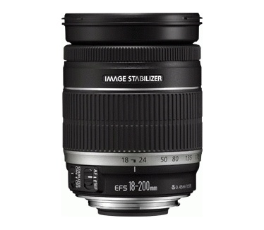 Canon EOS 500D + EF-S 18-200mm IS Zwart