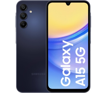 Samsung Galaxy A A15 5G, 4GB ram, 128GB opslag Blauw, Zwart