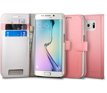 Spigen Wallet S Samsung Galaxy S6 edge Case - SGP11434 - Azalea Pink