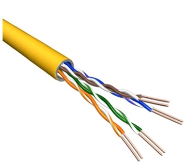 Eeconn Cat.6 U/UTP Kabel, Soepel, AWG24, LSZH, Geel, 500m