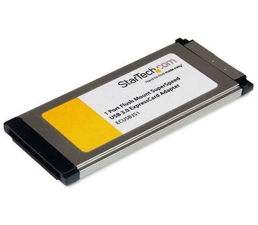 Startech.com 1-poorts verzonken gemonteerde ExpressCard SuperSpeed USB 3.0 kaartadapter met UASP-ondersteuning
