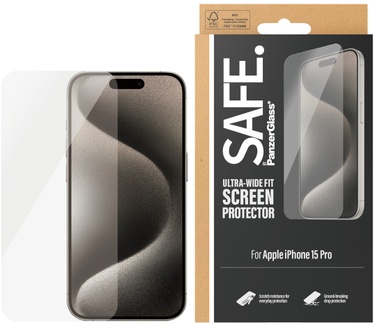 PanzerGlass SAFE. Screen Protector iPhone 2023 6.1" Pro Ultra-Wide Fit (Apple - iPhone 15 Pro)