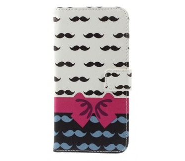 Kees Portemonnee Hoesje Apple iPhone 6 Plus - Moustache