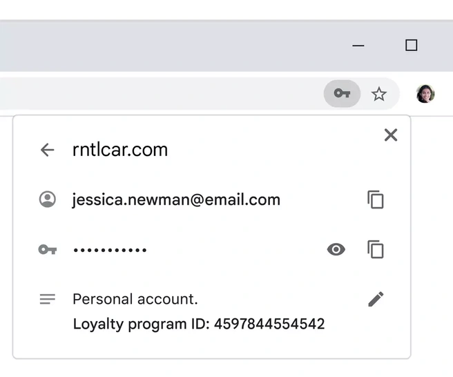 Google wachtwoordmanager notities