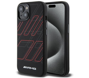 Mercedes-Benz Mercedes-AMG Rhombuses Back Case - Apple iPhone 15 (6.1") - Zwart Zwart