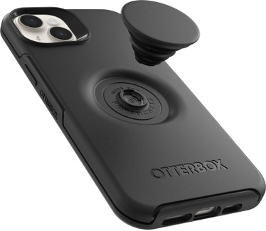 Otterbox OtterBox Otter+Pop Case voor iPhone 14/iPhone 13, Schokbestendig, Valbestendig, Beschermhoes met PopSockets PopGrip, 3x getest volgens militaire standaard, Antimicrobieel, Zwart