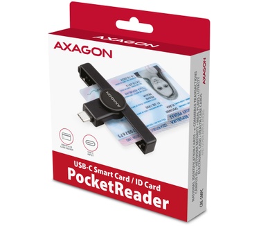 Axagon CRE-SMPC USB-C Smart card/ID card PocketReader