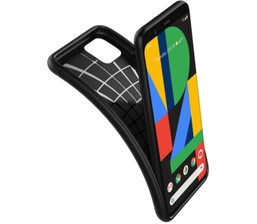 Spigen Rugged Armor Case Black Google Pixel 4  Zwart
