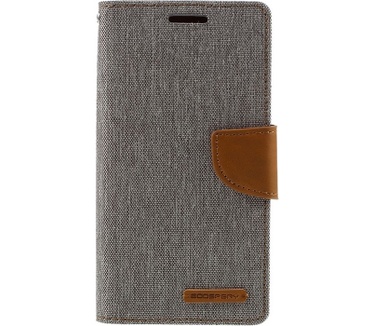 Mercury Canvas Diary Wallet Case Samsung Galaxy J5 (2016) - Grijs Grijs
