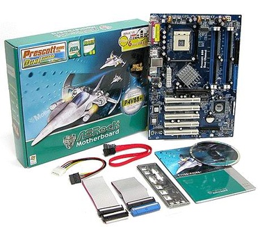 Asrock P4V88+ moederbord en doos